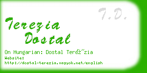 terezia dostal business card